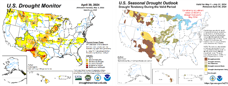 US Drought Monitor and Seasonal Outlook