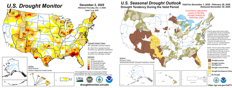 US Drought Monitor and Seasonal Outlook