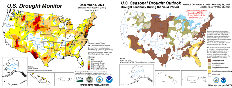 US Drought Monitor and Seasonal Outlook