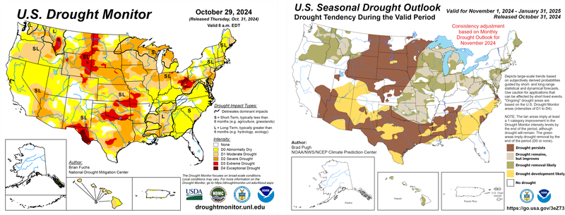 US Drought Monitor and Seasonal Outlook